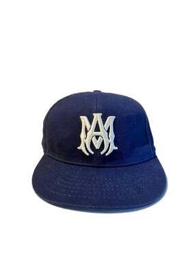 Amiri MA Navy Spring-Summer Runway Collection Logo Baseball Hat
